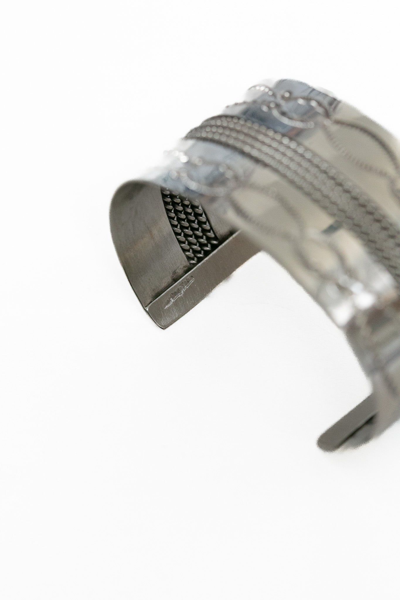 Wide Twisted Wire Stamped Cuff