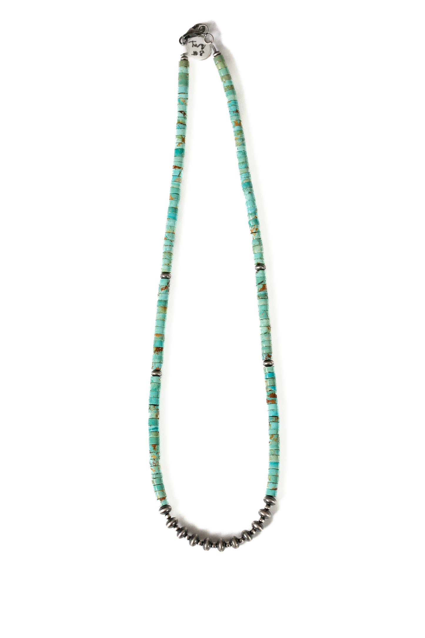 #8 Turquoise Heishi and Pearl Necklace | Style A