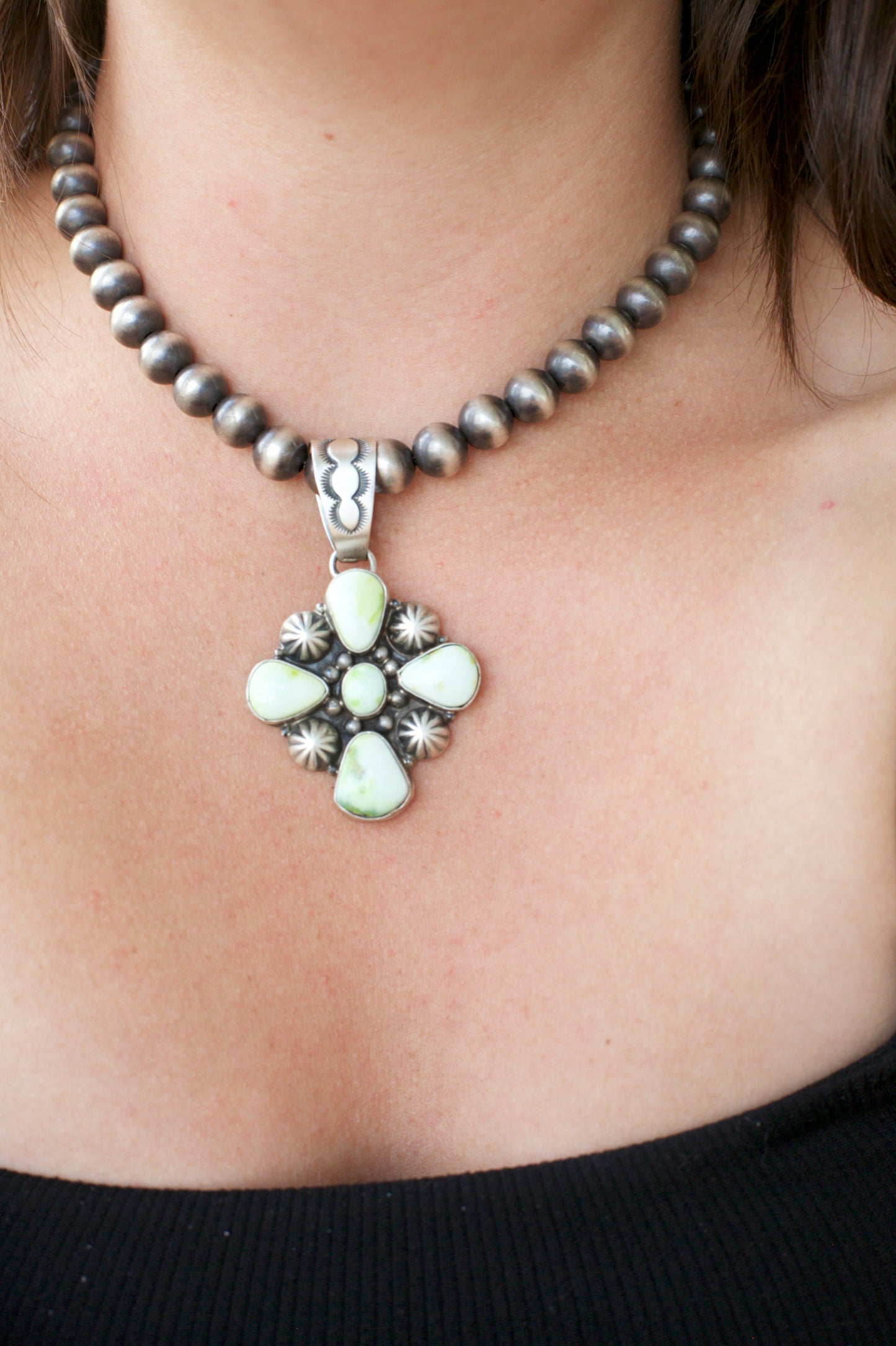 Palomino Four Stone Cluster Pendant | Bob Becenti