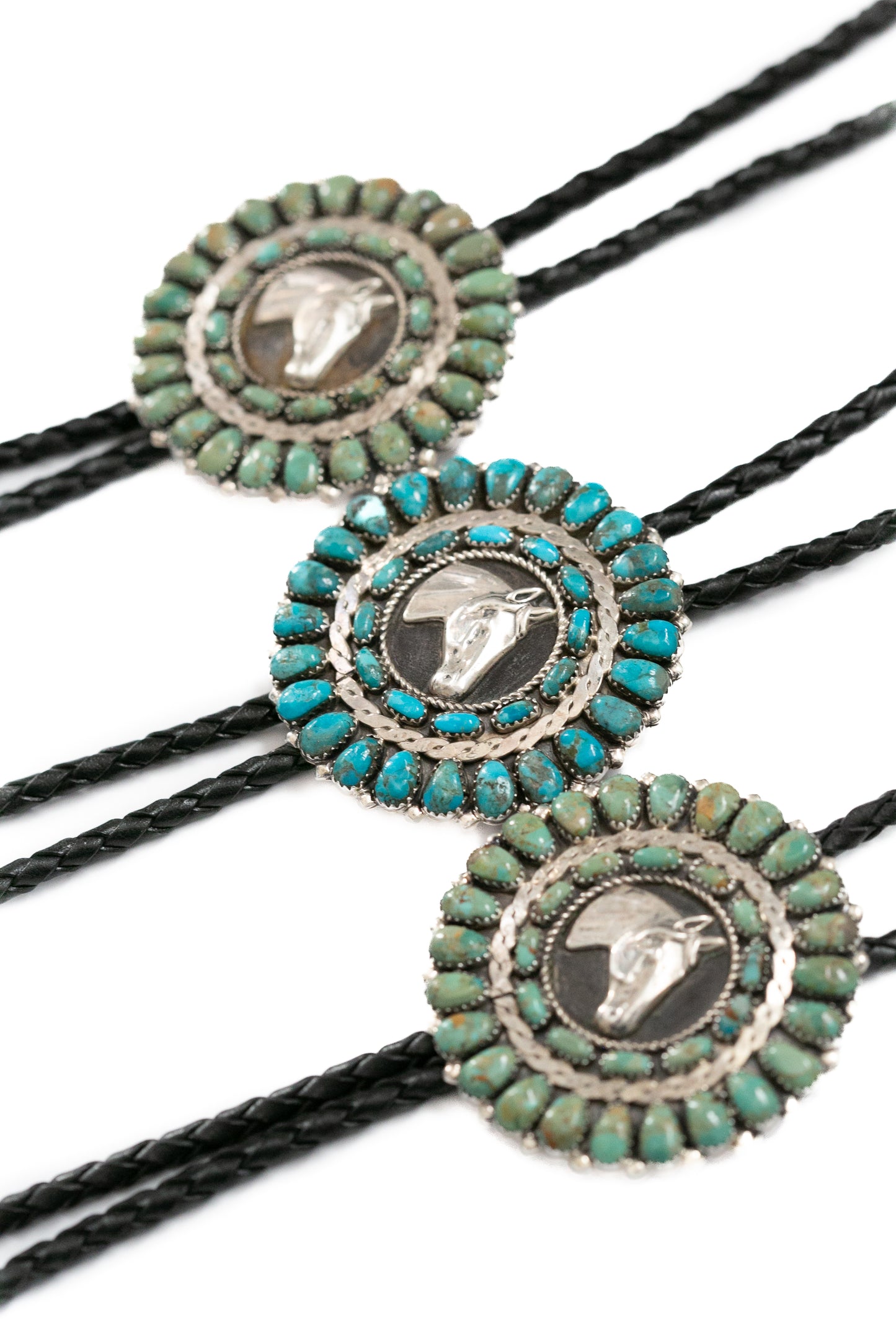 Horse Cluster Bolo Tie | Blue