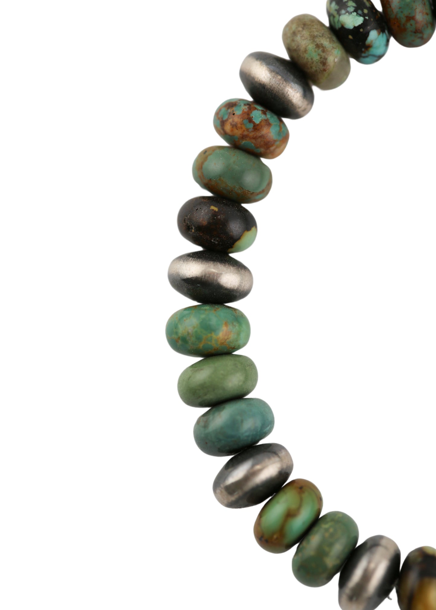 10mm Turquoise and Saucer Pearl Stretch Bracelet