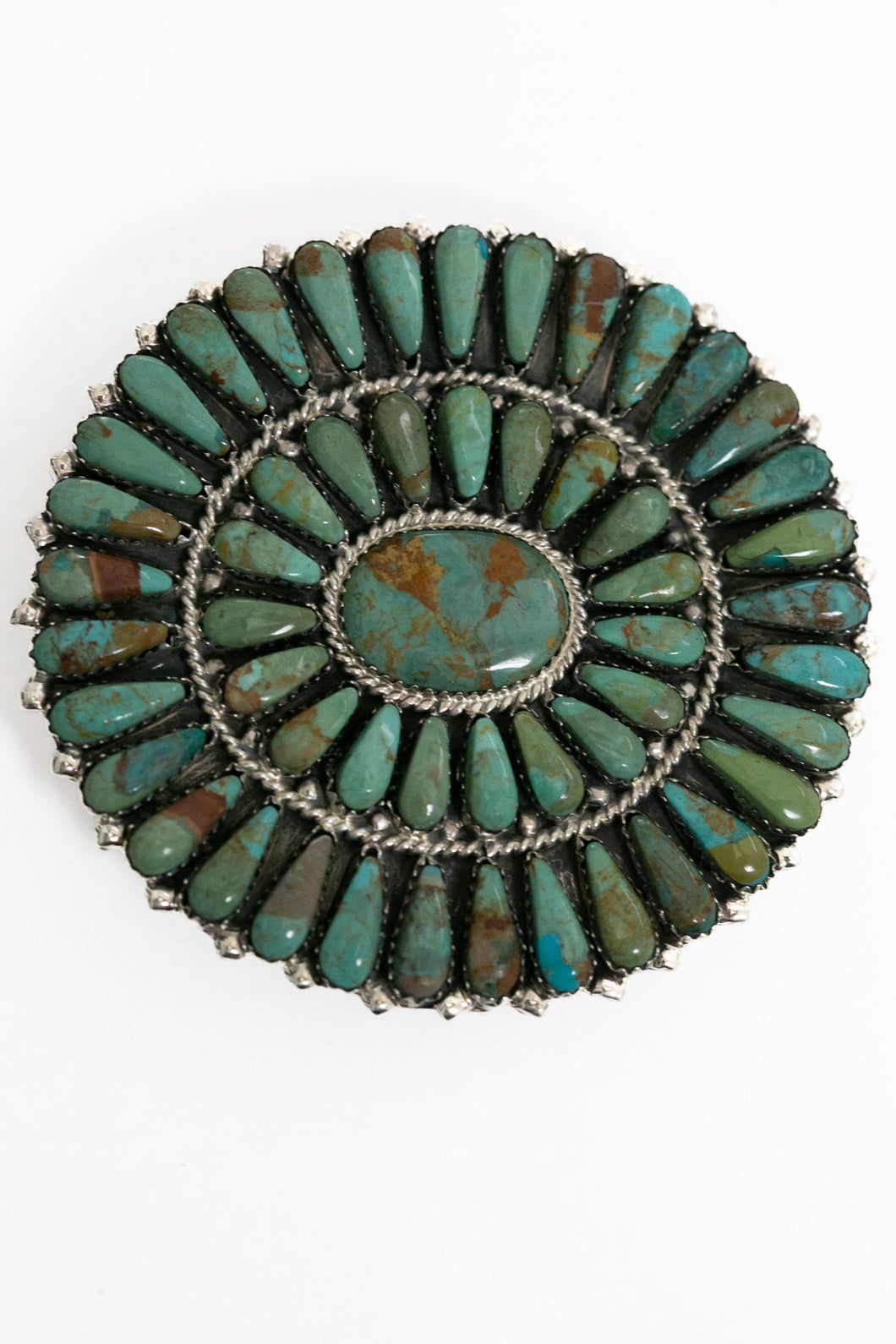 Mohave Turquoise Petit Point Belt Buckle