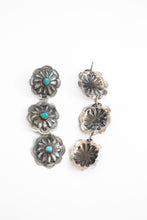 Load image into Gallery viewer, Flower Concho Dangle Earrings
