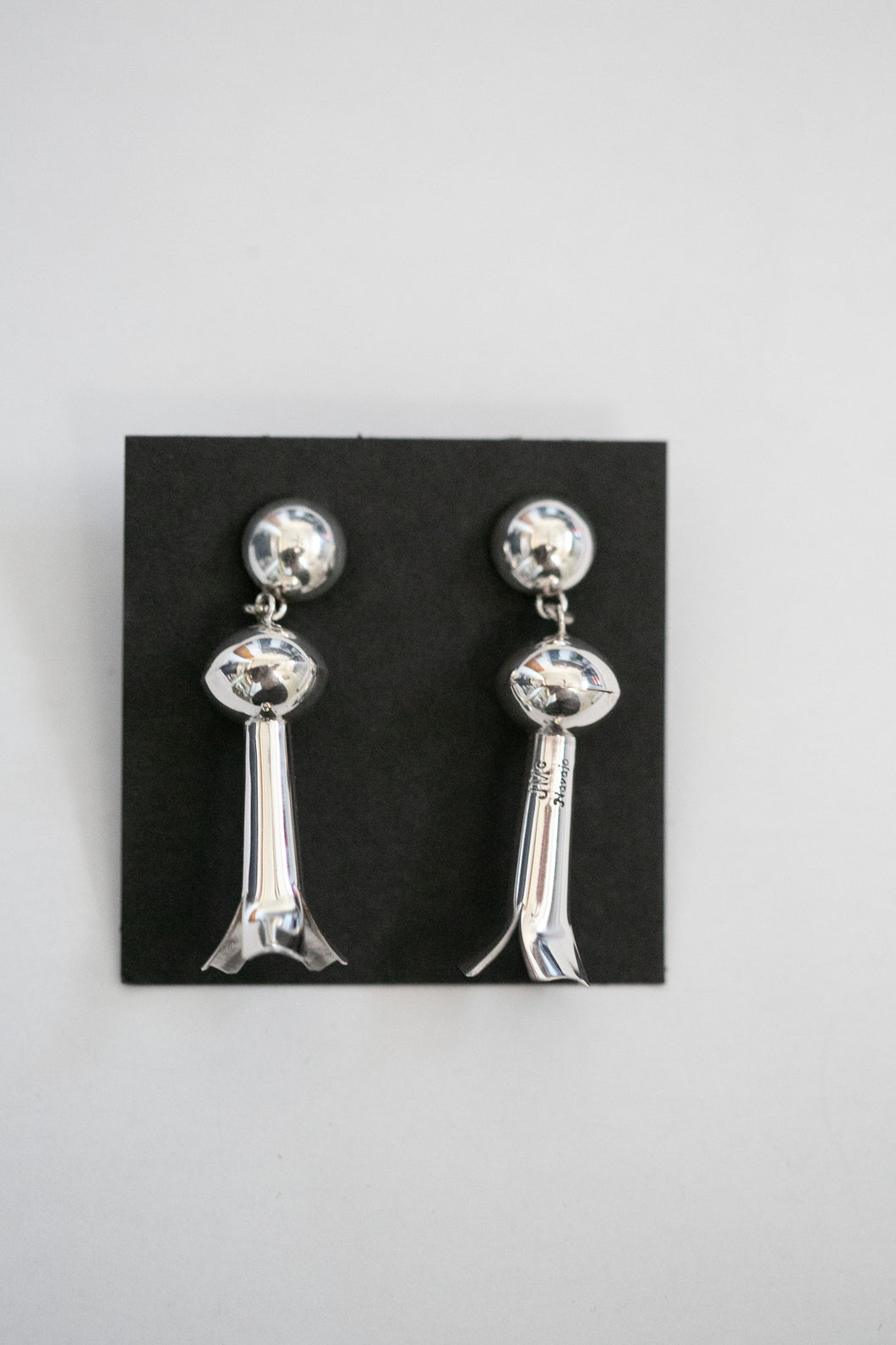 Sterling Silver Squash Blossom Earrings | Post Style