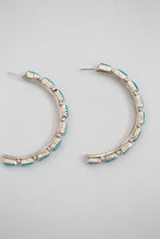 Load image into Gallery viewer, Petit Point Half Hoop Earrings
