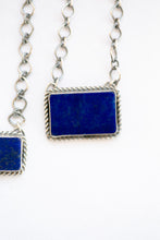 Load image into Gallery viewer, Denim Lapis Bar Necklace
