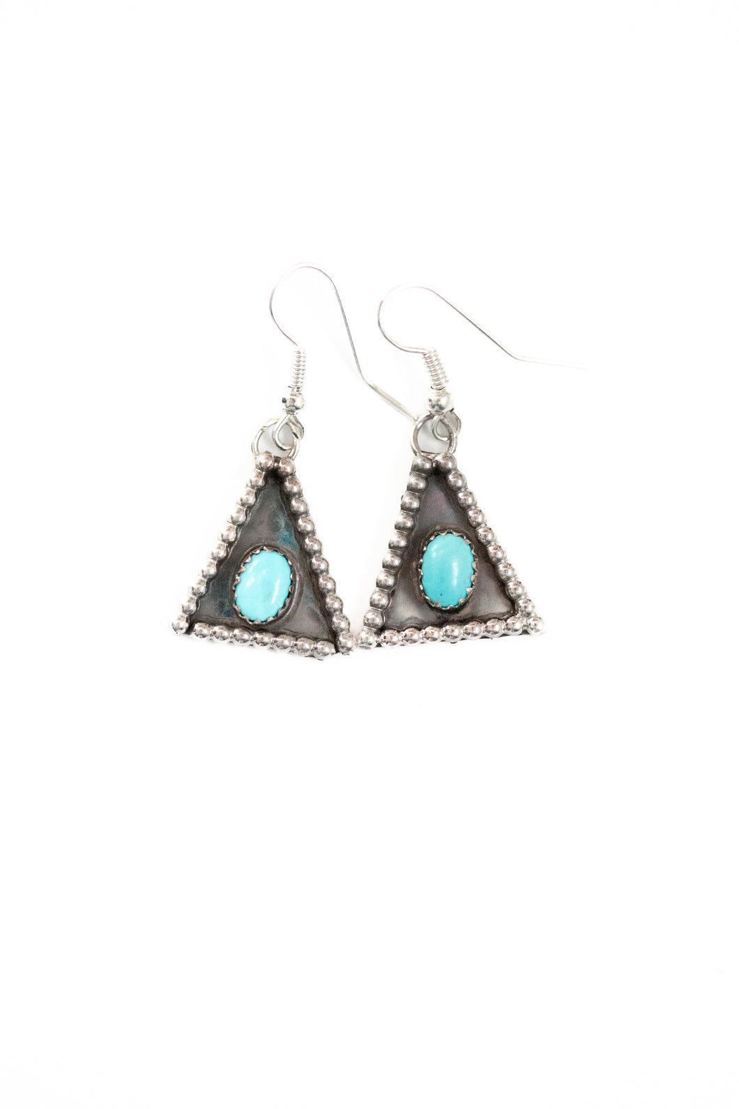 Turquoise Triangle Earrings