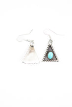 Load image into Gallery viewer, Turquoise Triangle Earrings
