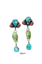 Load image into Gallery viewer, Purple Spiny Oyster Dangle Earrings
