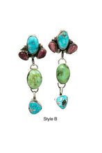 Load image into Gallery viewer, Purple Spiny Oyster Dangle Earrings
