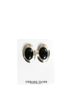 Load image into Gallery viewer, Black Onyx Post Earrings | Oval
