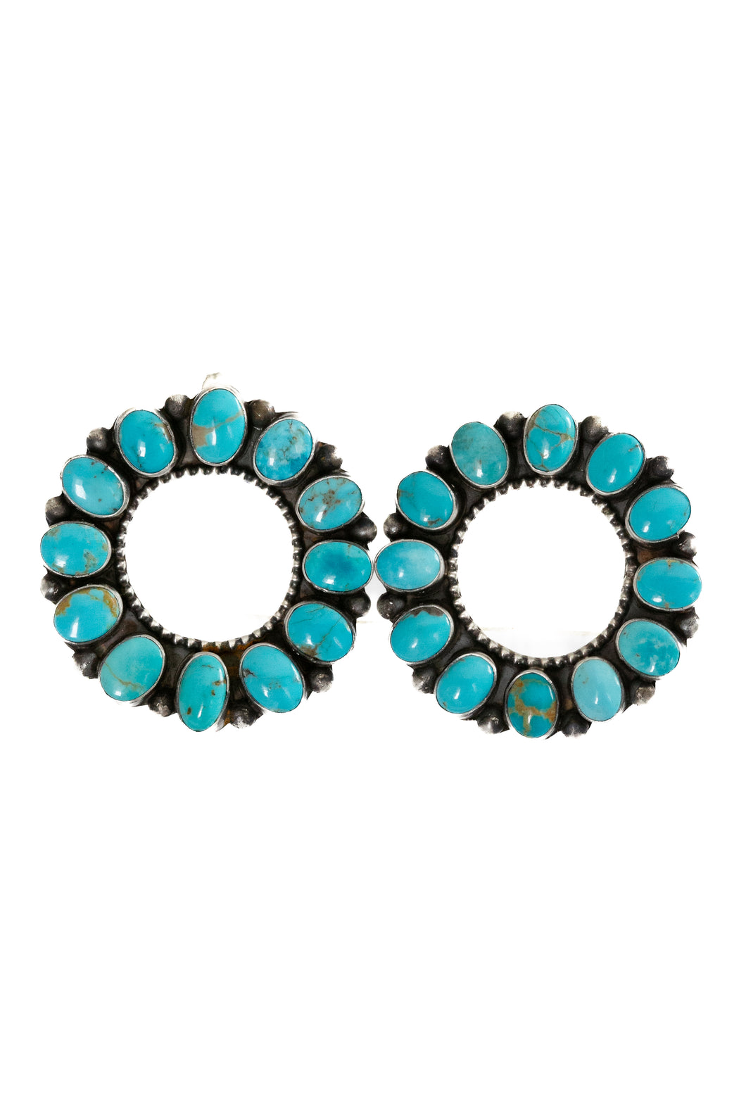 Round Kingman Cluster Earrings | Style B