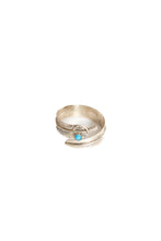 Load image into Gallery viewer, Turquoise Adjustable Feather Ring
