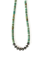 Load image into Gallery viewer, #8 Turquoise Heishi and Pearl Necklace | Style B
