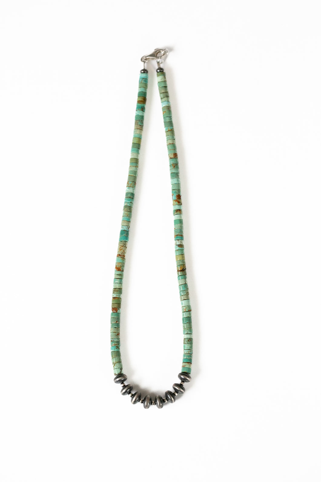 #8 Turquoise Heishi and Pearl Necklace | Style B