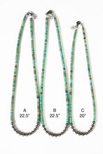 Load image into Gallery viewer, #8 Turquoise Heishi and Pearl Necklace | Style A
