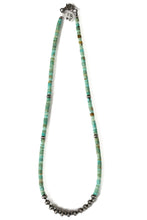 Load image into Gallery viewer, #8 Turquoise Heishi and Pearl Necklace | Style A
