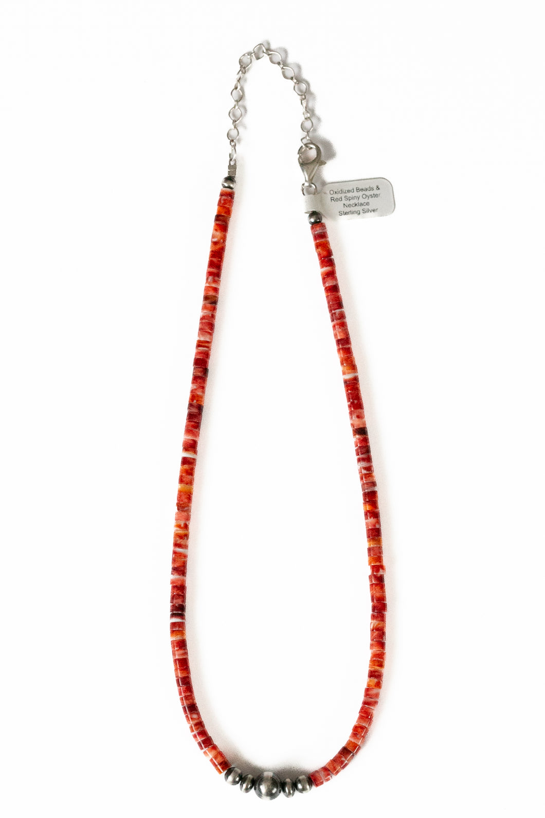 Red Spiny Oyster Heishi Necklace