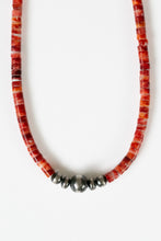 Load image into Gallery viewer, Red Spiny Oyster Heishi Necklace
