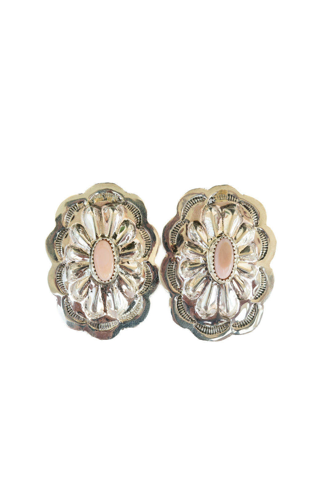 Pink Conch Concho Earrings