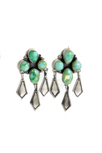 Load image into Gallery viewer, Sonoran Turquoise Diamond Dangle Earrings
