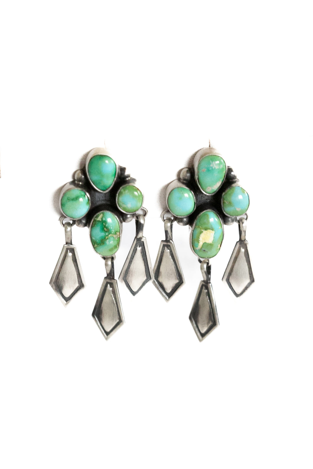 Sonoran Turquoise Diamond Dangle Earrings