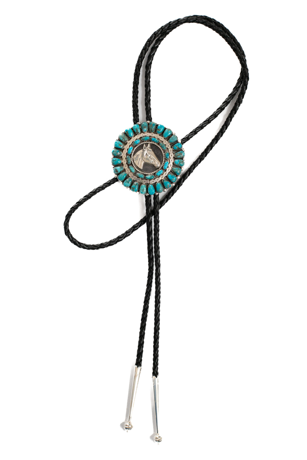 Horse Cluster Bolo Tie | Blue