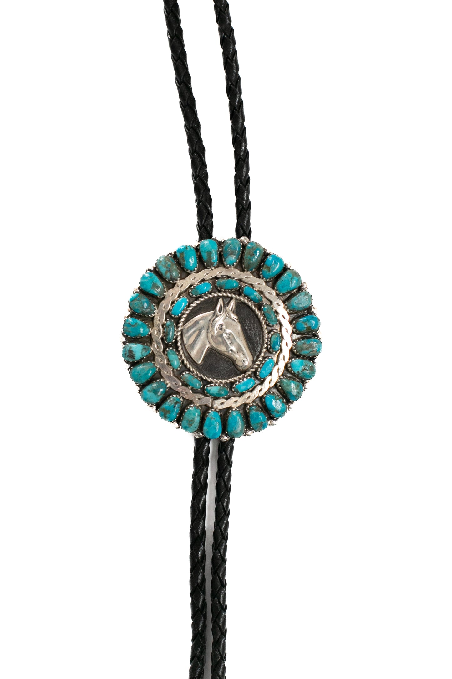 Horse Cluster Bolo Tie | Blue