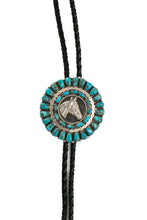 Load image into Gallery viewer, Horse Cluster Bolo Tie | Blue
