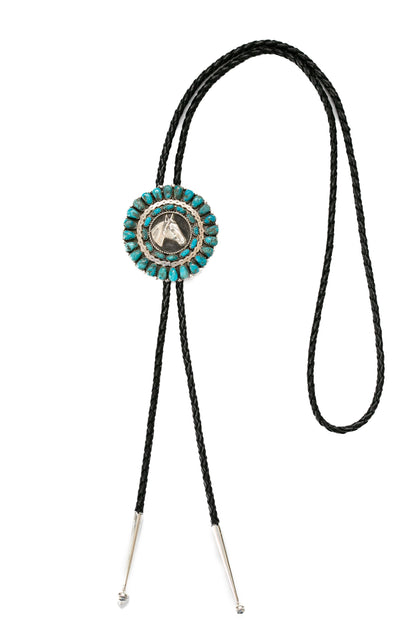 Horse Cluster Bolo Tie | Blue