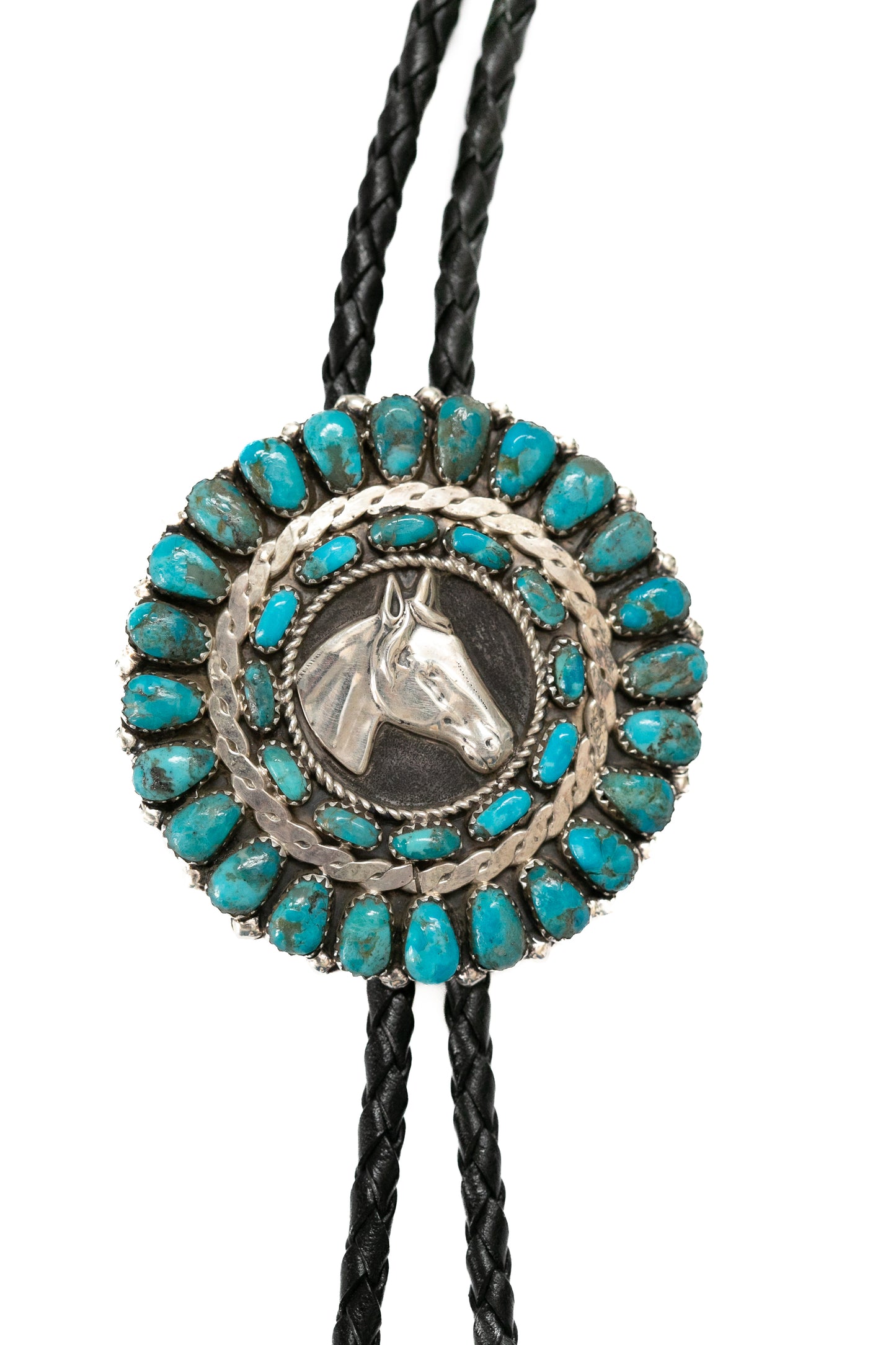 Horse Cluster Bolo Tie | Blue