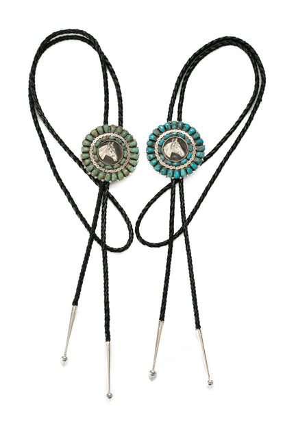 Horse Cluster Bolo Tie | Blue