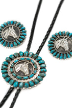 Load image into Gallery viewer, Horse Cluster Bolo Tie | Blue
