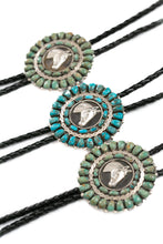 Load image into Gallery viewer, Horse Cluster Bolo Tie | Blue
