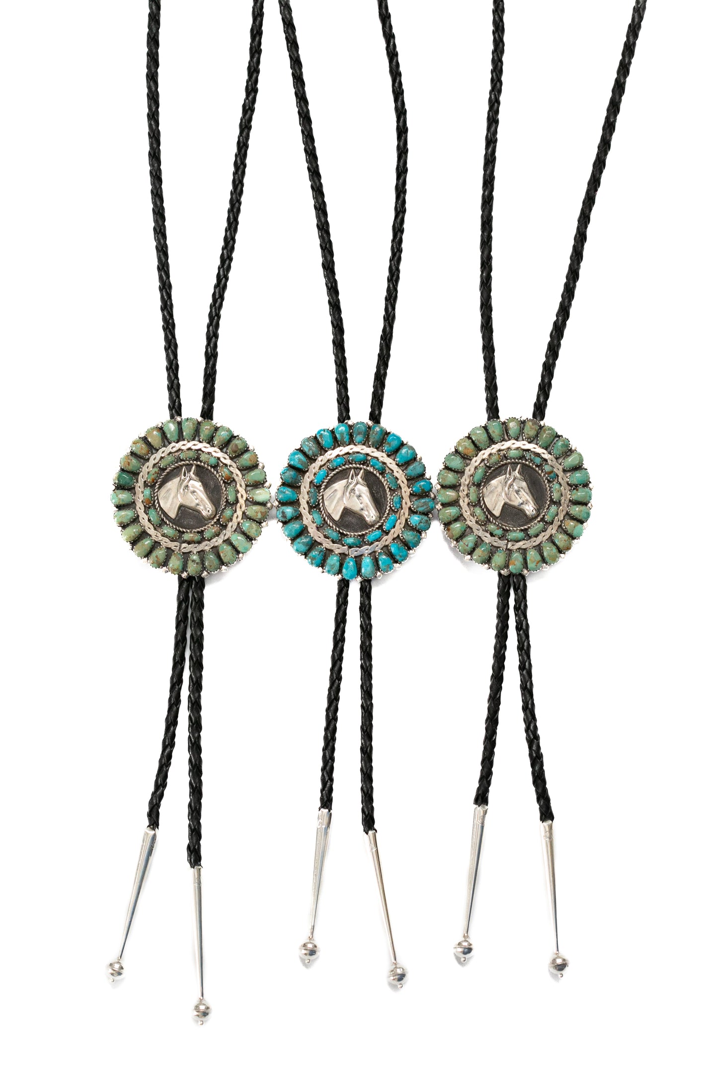Horse Cluster Bolo Tie | Blue
