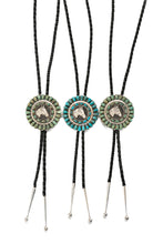 Load image into Gallery viewer, Horse Cluster Bolo Tie | Blue
