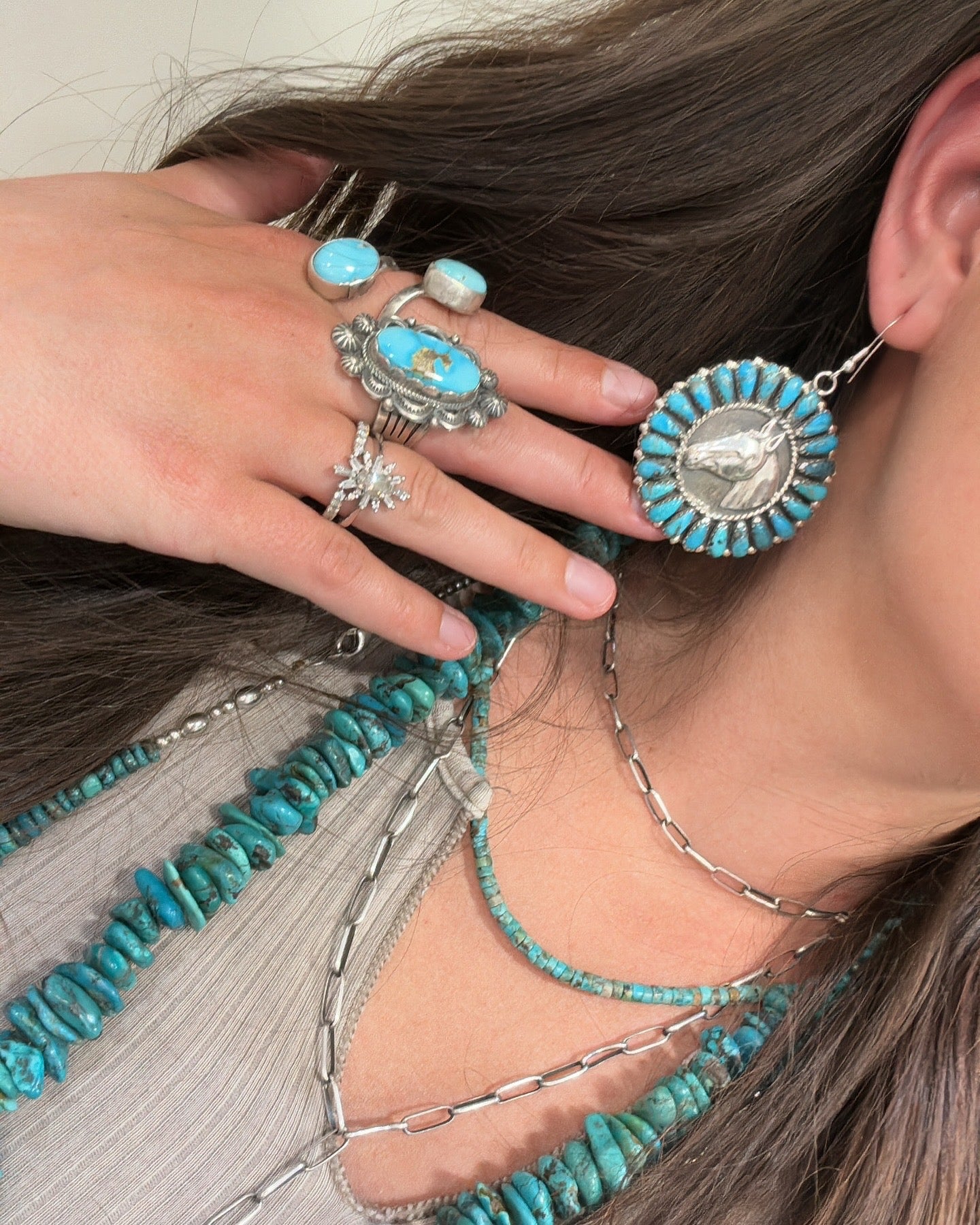 Horse Cluster Earrings