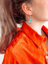 Load image into Gallery viewer, Turquoise Triangle Earrings
