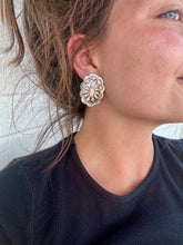 Load image into Gallery viewer, Pink Conch Concho Earrings
