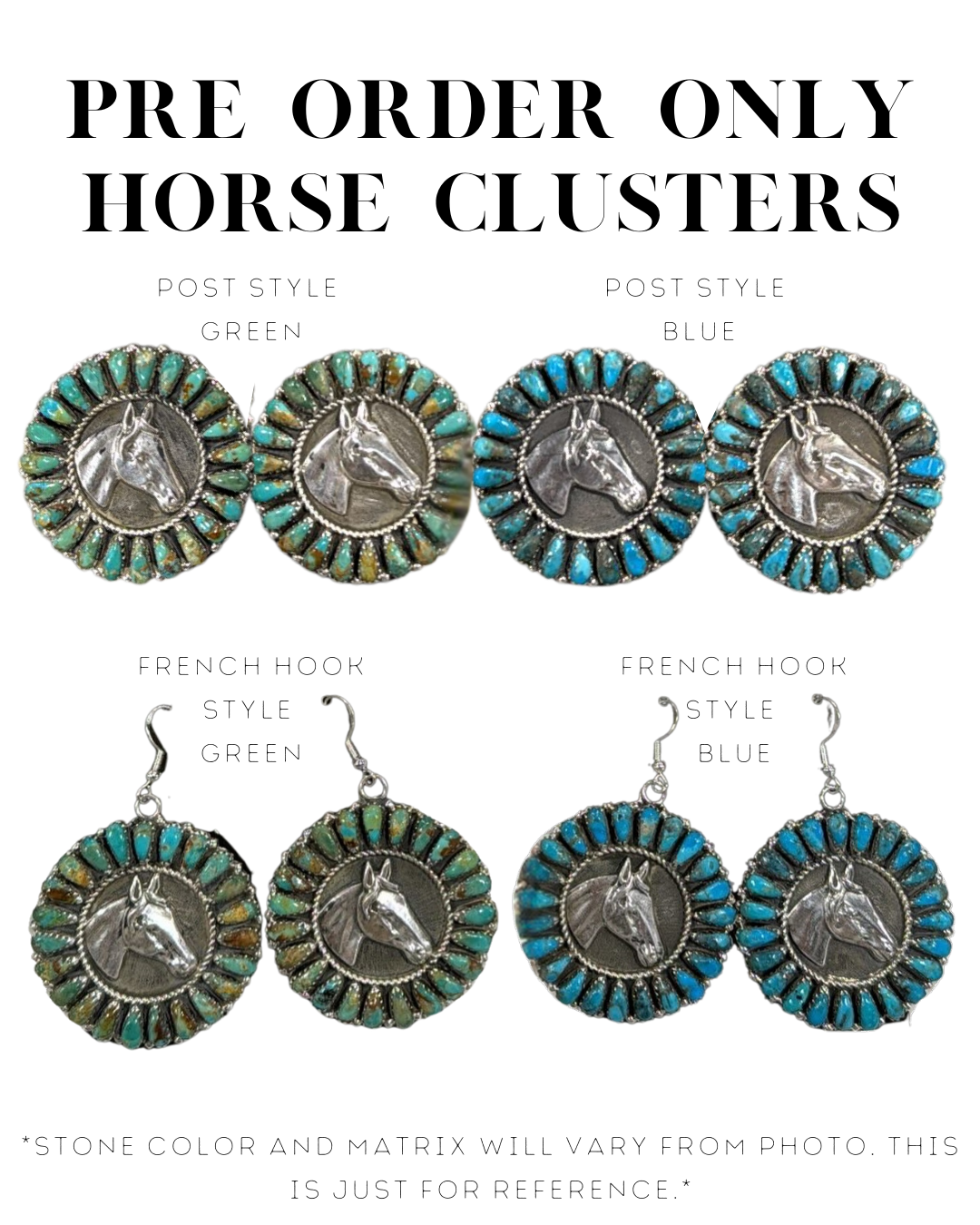 Horse Cluster Earrings