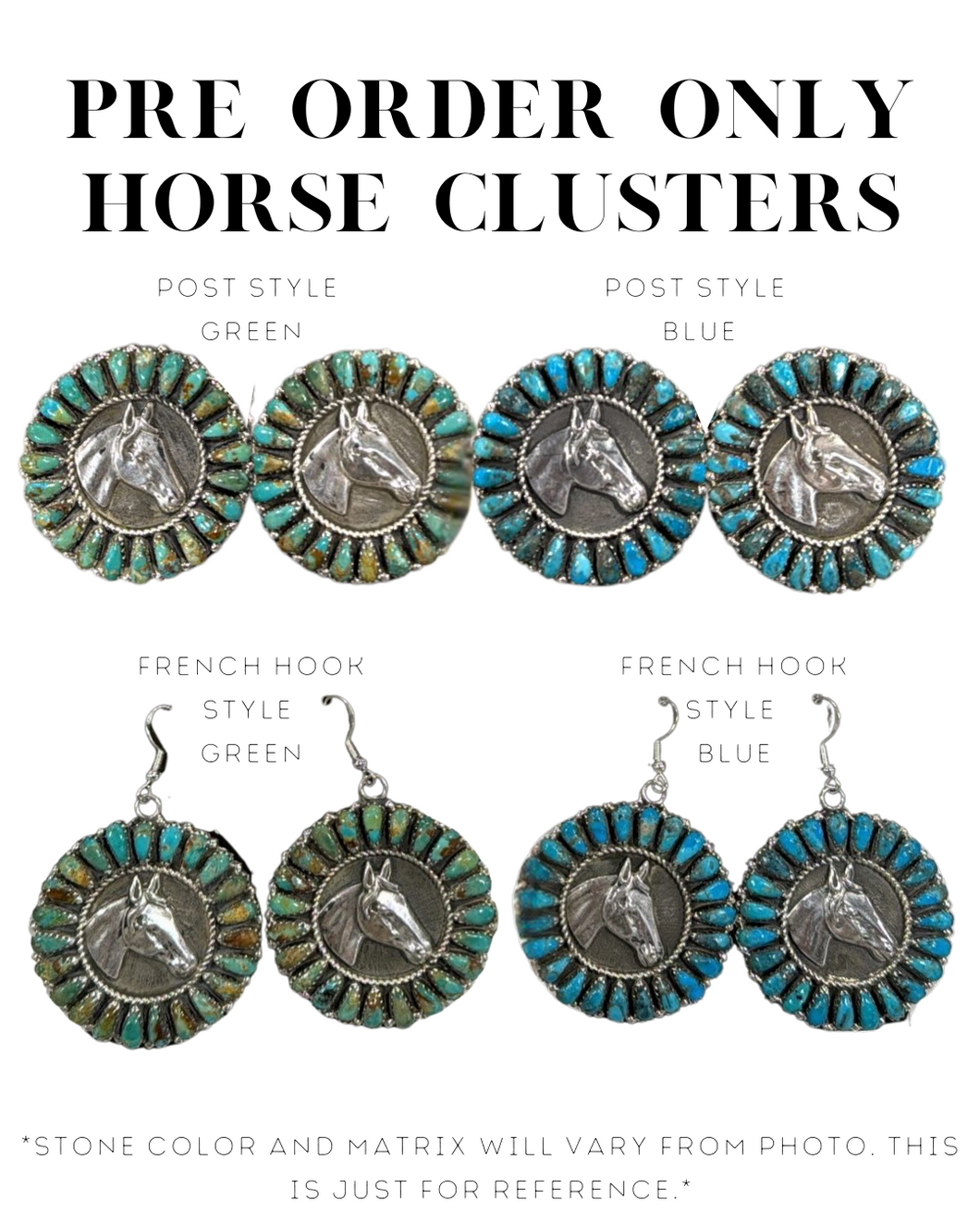 Horse Cluster Earrings - PRE ORDER (Late September /Early October)